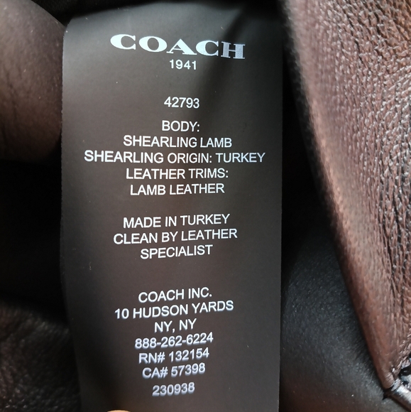 Coach Black Leather Shearling Reversible Vest - Picture 8 of 8